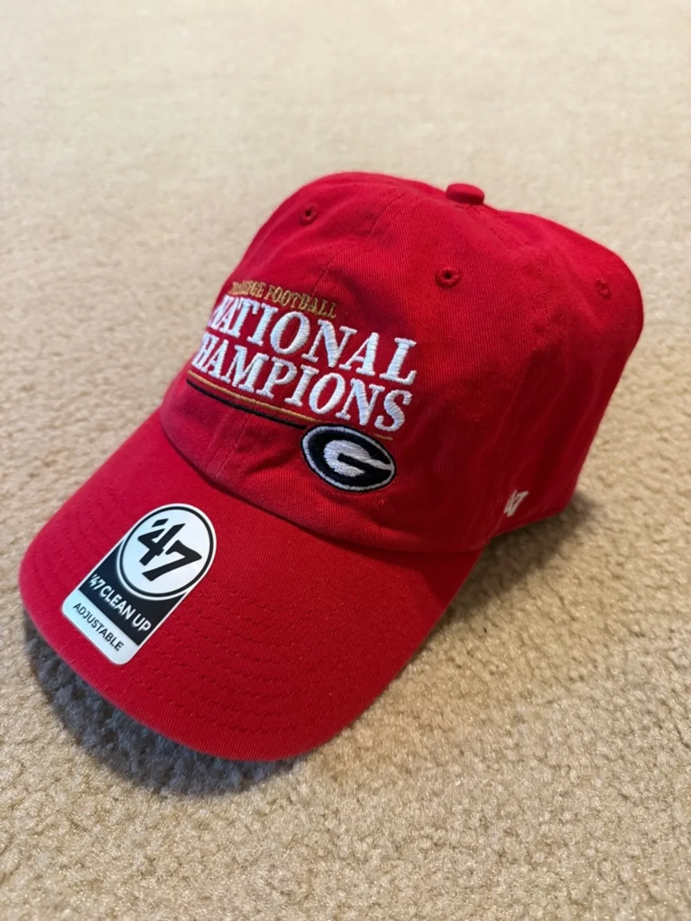 NEW '47 Brand Georgia Bulldogs Red National Champions Football CFP OSFM NWT